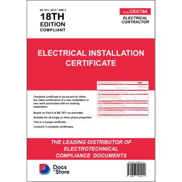 Electrical Installation Certificate BS 7671: 2018+A4:2026