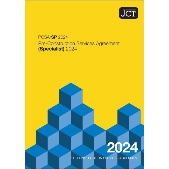 JCT Pre-Construction Services Agreement (Specialist) 2024 (PCSA/SP)