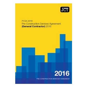 JCT Pre-Construction Services Agreement (General Contractor) 2016 (PCSA)