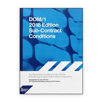 DOM1 2018 Domestic Sub-contract Conditions