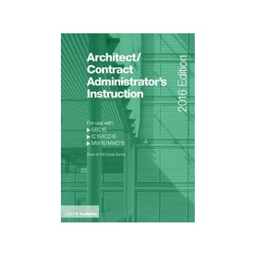 Architect/Contract Administrator’s Instruction for use with SBC16/IC16/MW16