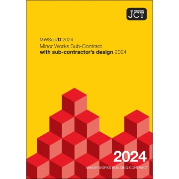 Minor Works Sub-Contract with sub-contractor's design (MWSub/D 2024)