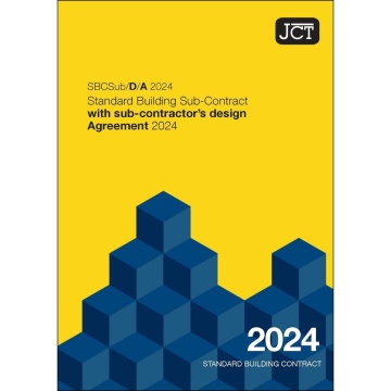 JCT Standard Building Sub-Contract with sub contractor's design Agreement 2024 (SBCSub/D/A)